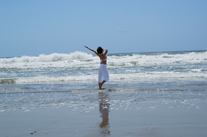 Woman on beach